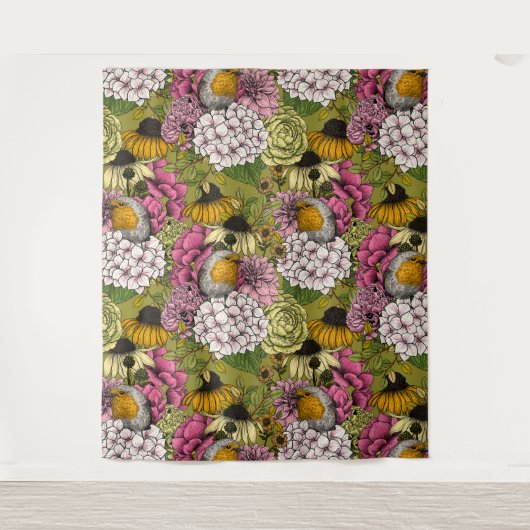 Rozijnen in de tuin 2 wandkleed (Voorkant)