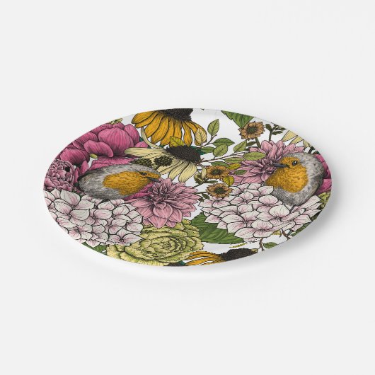 Rozijnen in de tuin papieren bordje (Gekanteld)