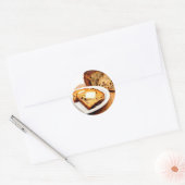Rozijnenbrood en kaneel ronde sticker (Envelop)