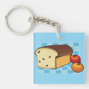 Rozijnenbrood en rode appels sleutelhanger
