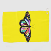 RP colorful butterfly Golfhanddoek (Horizontaal)