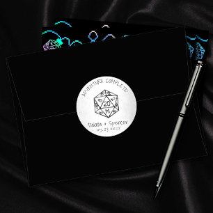 RPG Adventure voltooid Klassieke tafelblad dobbe Ronde Sticker