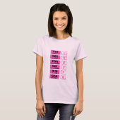 RPG Capaciteitsscore (roze en zwart) T-shirt (Voorkant volledig)