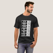 RPG Capaciteitsscore (zwart-wit) T-shirt (Voorkant volledig)