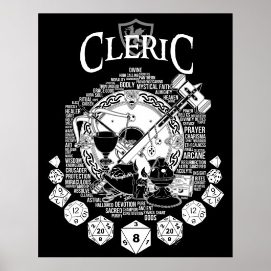 RPG Class Series Cleric White Versie Poster (Voorkant)