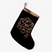 RPG Crit AF | Copper Fantasy Tafelblad Gamer Dice Kleine Kerstsok (Voorkant (Hangend))