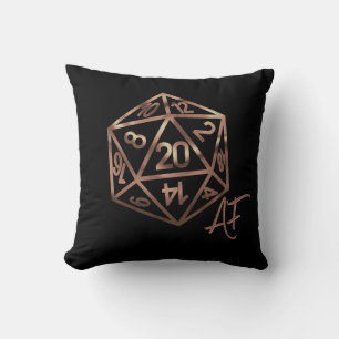 RPG Crit AF Copper Fantasy Tafelblad Gamer Dice Kussen
