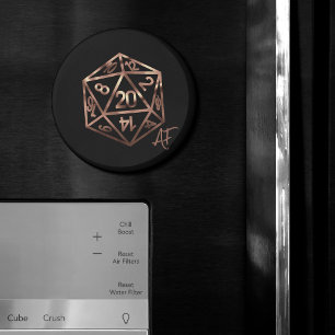 RPG Crit AF   Copper Fantasy Tafelblad Gamer Dice Magneet