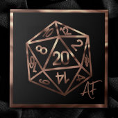 RPG Crit AF | Copper Fantasy Tafelblad Gamer Dice Tegeltje