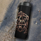 RPG Crit AF | Copper Fantasy Tafelblad Gamer Dice Thermosbeker