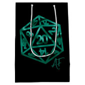 RPG Crit AF | Emerald Fantasy Tabletop Gamer Dobbe Medium Cadeauzakje (Achterkant)