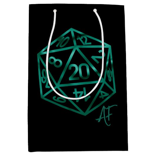RPG Crit AF | Emerald Fantasy Tafelblad Gamer Dice Medium Cadeauzakje (Voorkant)