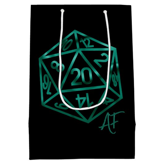 RPG Crit AF | Emerald Fantasy Tafelblad Gamer Dice Medium Cadeauzakje (Achterkant)