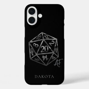 RPG Crit AF Fantasy tafelblad Retro Gamer Dice iPhone 16 Plus Hoesje