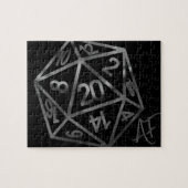 RPG Crit AF | Fantasy tafelblad Retro Gamer Dice Legpuzzel (Horizontaal)