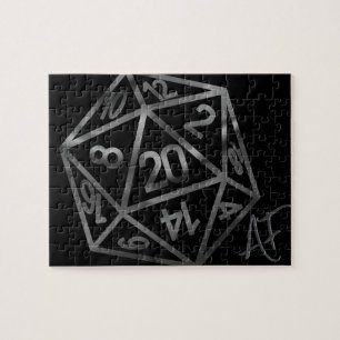 RPG Crit AF Fantasy tafelblad Retro Gamer Dice Legpuzzel