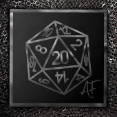 RPG Crit AF | Fantasy tafelblad Retro Gamer Dice Tegeltje
