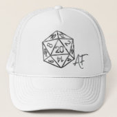 RPG Crit AF | Fantasy tafelblad Retro Gamer Dice Trucker Pet (Voorkant)