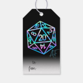 RPG Crit AF | Holo Fantasy tafelblad PnP Gamer Dic Cadeaulabel (Achterkant)