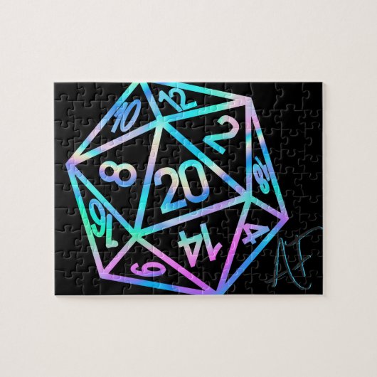 RPG Crit AF | Holo Fantasy tafelblad PnP Gamer Dic Legpuzzel (Horizontaal)