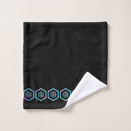 RPG Crit AF | Holo Retro PnP Tabletop Dice Gamer (Gant de toilette)