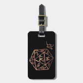 RPG Crit AF | Koperen tafelblad PnP rollenspeler d Bagagelabel (Voorkant verticaal)