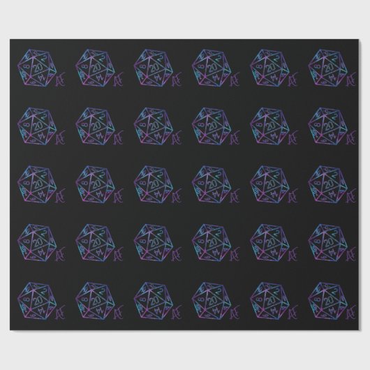 RPG Crit AF | Nebula Fantasy Tafelblad Gamer Dice Cadeaupapier (Vlak)