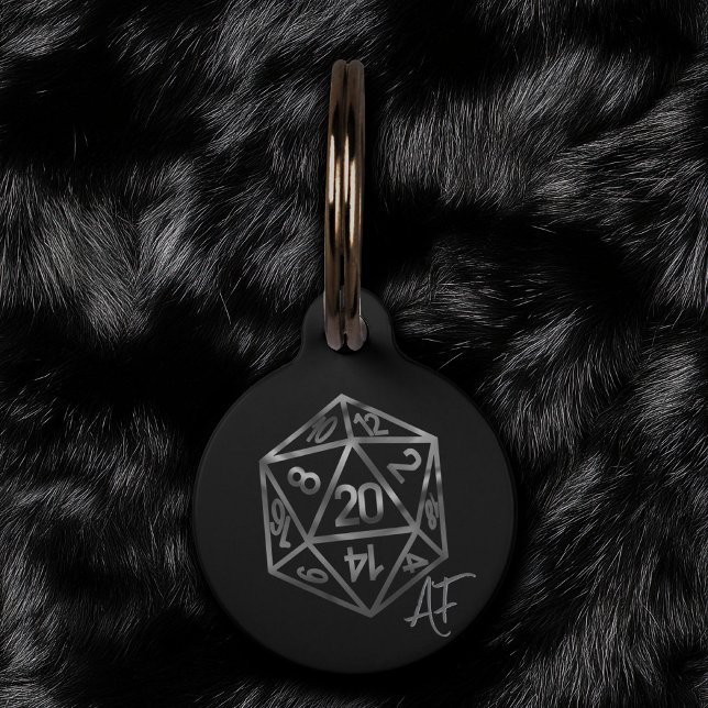 RPG Crit AF | Old School Tafelblad Roleplayer Dice Huisdierpenning (Creator heeft geüpload)
