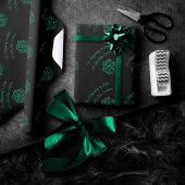 RPG Critmas | Blauwgroen groene tafelblad retro ga Cadeaupapier