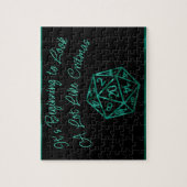 RPG Critmas | Blauwgroen groene tafelblad retro ga Legpuzzel (Verticaal)