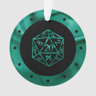 RPG Critmas Blauwgroen groene tafelblad rollensp Ornament