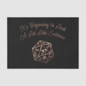 RPG Critmas | Copper Fantasy Tafelblad Gamer Dice Tissuepapier (Voorkant)