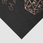 RPG Critmas | Copper Fantasy Tafelblad Gamer Dice Tissuepapier (Detail)