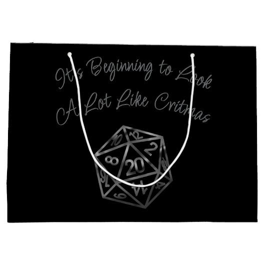 RPG Critmas | Fantasy tafelblad Retro Gamer Dice Groot Cadeauzakje (Achterkant)