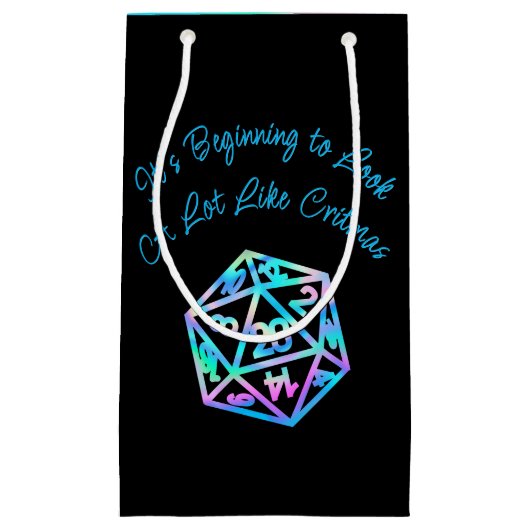 RPG Critmas | Holo Fantasy Tafelblad Gamer Dice Klein Cadeauzakje (Voorkant)