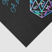 RPG Critmas | Holo Fantasy Tafelblad Gamer Dice Tissuepapier (Detail)