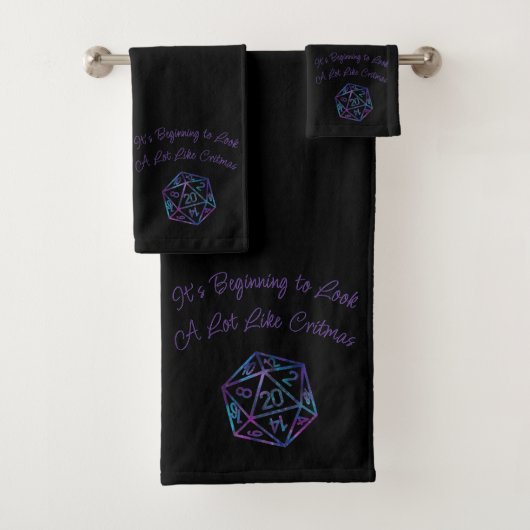 RPG Critmas | Nebula Fantasy Tafelblad Gamer Dice Bad Handdoek (Insitu)