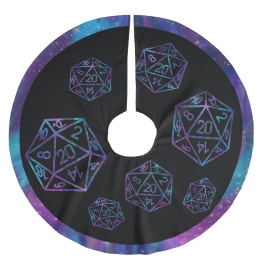 RPG Critmas | Nebula Fantasy Tafelblad Gamer Dice Kerstboom Rok (Voorkant)