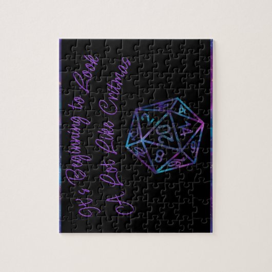 RPG Critmas | Nebula Fantasy Tafelblad Gamer Dice Legpuzzel (Verticaal)