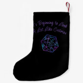 RPG Critmas | Nebula Tabletop PnP Roleplayer Dice Kleine Kerstsok (Achterkant)
