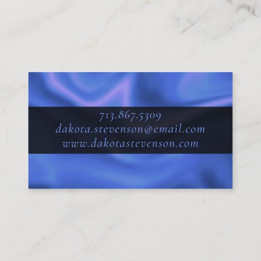 RPG Dice | Blue Fantasy Tafelblad Gamer Branding Visitekaartje (Achterkant)