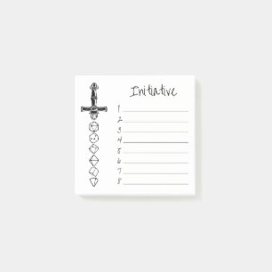 RPG Dice   Classic Tabletop DM Initiative Tracker Post-it® Notes