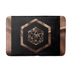 RPG Dice Copper Fantasy Retro Tabletop PnP Gamer Badmat