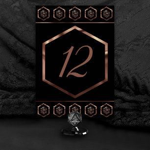 RPG Dice Copper Fantasy Retro Tabletop PnP Gamer Kaart