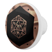 RPG Dice | Copper Fantasy Retro Tabletop PnP Gamer Keramische Knop (Rechts)