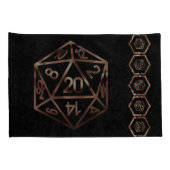 RPG Dice | Copper Fantasy Retro Tabletop PnP Gamer Kussensloop (Achterkant-Rechts)
