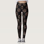 RPG Dice | Copper Fantasy Retro Tabletop PnP Gamer Leggings (Voorkant)