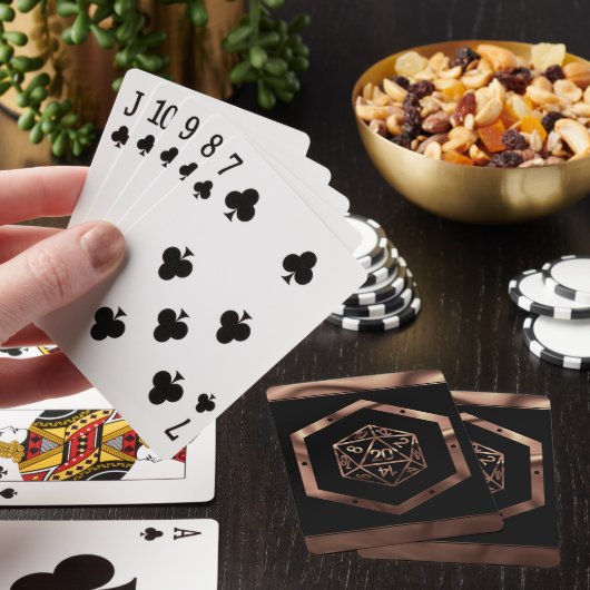 RPG Dice | Copper Fantasy Retro Tabletop PnP Gamer Pokerkaarten (Insitu)