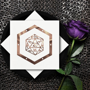 RPG Dice Copper Fantasy Retro Tabletop PnP Gamer Servet