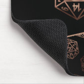 RPG Dice | Copper Fantasy Tabletop Retro PnP Gamer Muismat (Hoek)